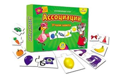 Ассоциации. Учим цвета, арт.ин-8076, производитель Рыжий кот, ISBN 978-5-37808-076-2№ 1