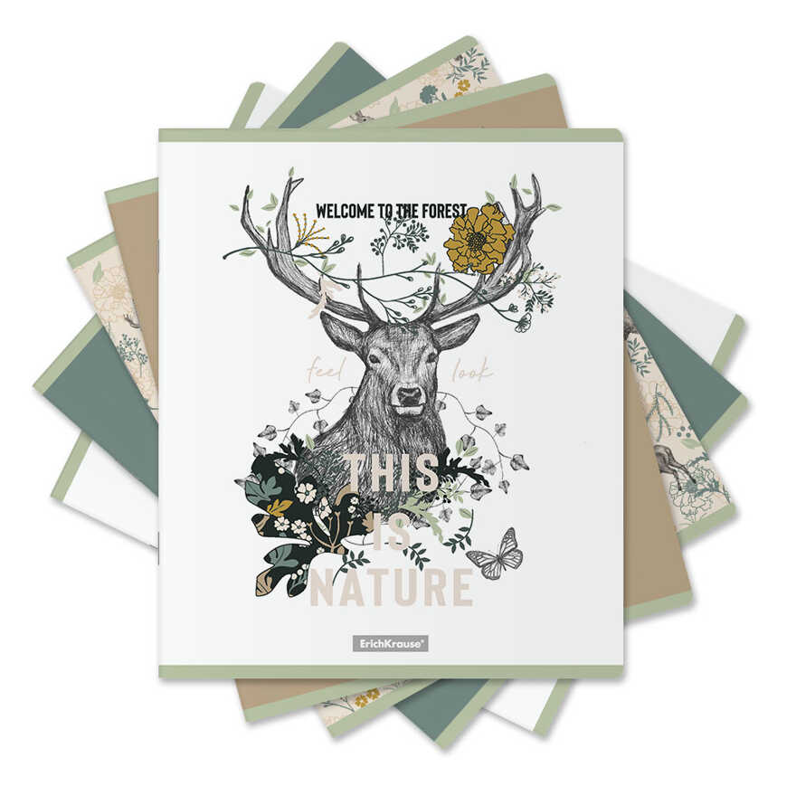 Тетрадь общая ученическая Natural Life, 48 листов, клетка, арт. 54262, производитель ErichKrause® (Эрих Краузе), ISBN 460-1-92154-262-2, № 2