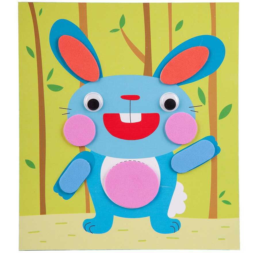 Набор для творчества Аппликация для малышей. Зайчик, арт. ВВ3271, производитель Bondibon (Бондибон), ISBN 489-5-13603-181-5, № 3