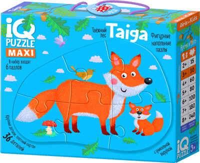 IQ Пазл Напольный  Тайга (Taiga) 3+, производитель Айрис-пресс , ISBN 978-5-81128-413-9№ 1