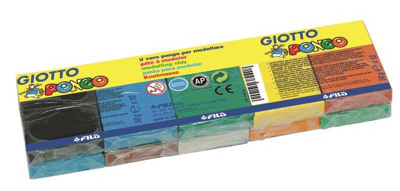 Giotto Восковой пластилин, классические цвета 10 цветов по 50 гр., арт. 510800, производитель FILA S.p.A. (Фила), ISBN 800-0-14438-240-8, № 1