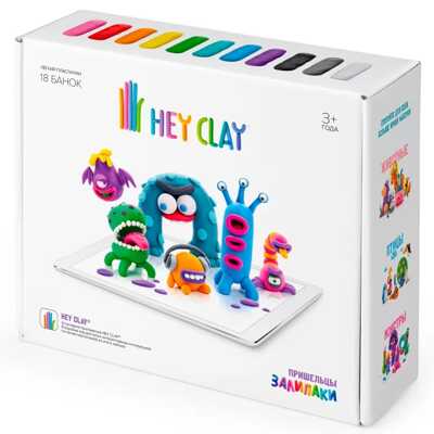 Легкий пластилин HEY CLAY Залипаки &quot;Пришельцы&quot;, производитель Hey Clay, ISBN 489-7-10524-001-3