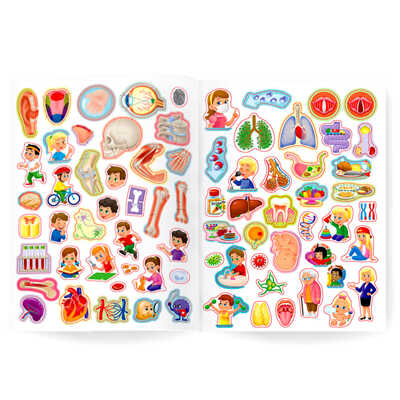 Атлас с наклейками. Тело человека. 21х29,7 см., производитель ГЕОДОМ , ISBN 978-5-90709-395-9№ 3