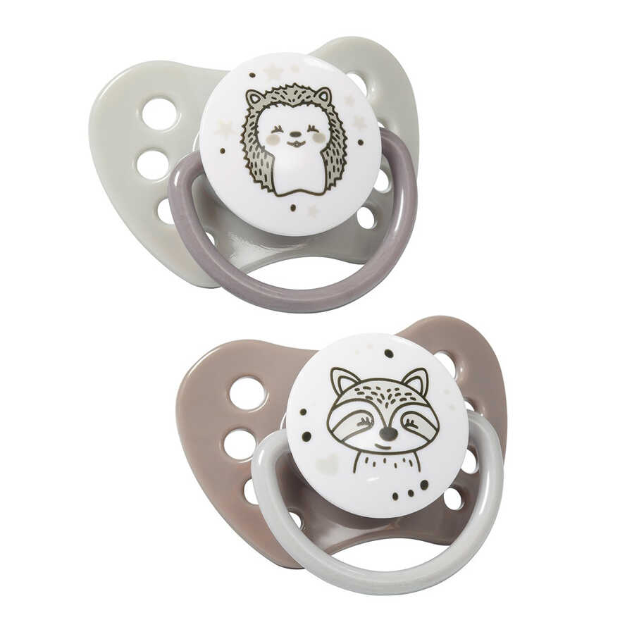 Пустышка анатомическая 2шт. в уп. силиконовая NATURAL NURSING 6-18m+, арт.1226/03, производитель Babyono, ISBN 590-1-43540-988-6, № 1