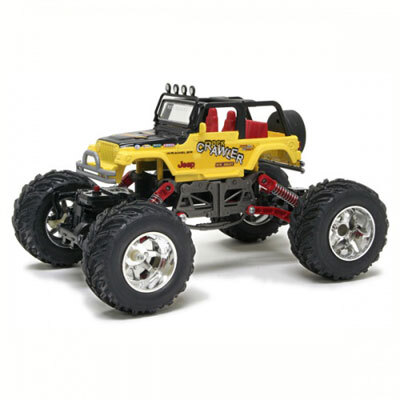 Радиоуправляемая машина PRO DIRT Rock Crawler (Wrangler) желтая 1:18, производитель New Bright, ISBN 200-0-54190-862-7, № 1