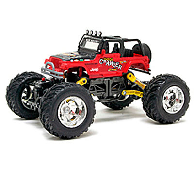 Радиоуправляемая машина PRO DIRT Rock Crawler (Wrangler) желтая 1:18, производитель New Bright, ISBN 200-0-54190-862-7, № 2