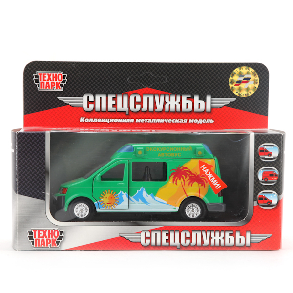 Технопарк Машина Экскурсионный автобус свет+звук, арт. CT-1167(SL1106K)WB, производитель Симбат, ISBN 462-0-00203-194-7, № 1