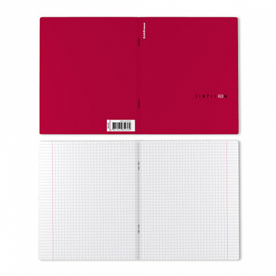 Тетрадь общая ученическая Simple Color, красный, 48 листов, клетка, арт. 65236, производитель ErichKrause® (Эрих Краузе), ISBN 460-1-92165-236-9№ 3