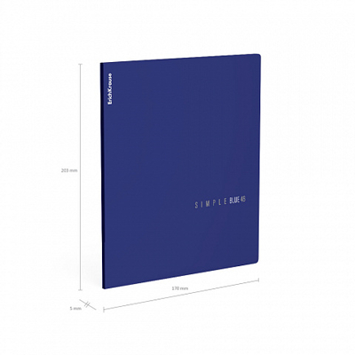 Тетрадь общая ученическая Simple Color, синий, 48 листов, клетка, арт. 65237, производитель ErichKrause® (Эрих Краузе), ISBN 460-1-92165-237-6№ 2