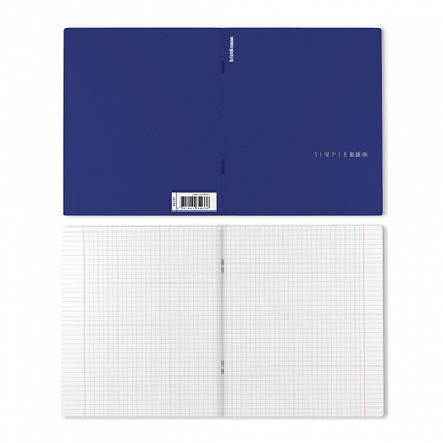 Тетрадь общая ученическая Simple Color, синий, 48 листов, клетка, арт. 65237, производитель ErichKrause® (Эрих Краузе), ISBN 460-1-92165-237-6№ 3