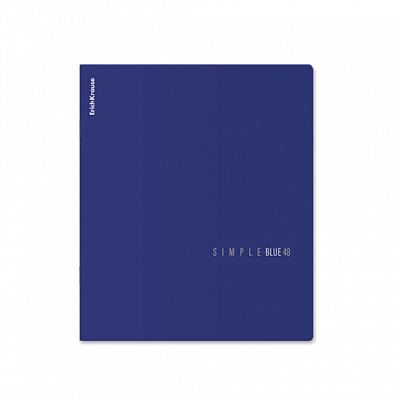 Тетрадь общая ученическая Simple Color, синий, 48 листов, клетка, арт. 65237, производитель ErichKrause® (Эрих Краузе), ISBN 460-1-92165-237-6№ 4