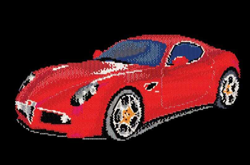 Набор для создания картины из стразов Alfa Romeo 8C, производитель Белоснежка, ISBN 693-0-14600-405-8, № 1