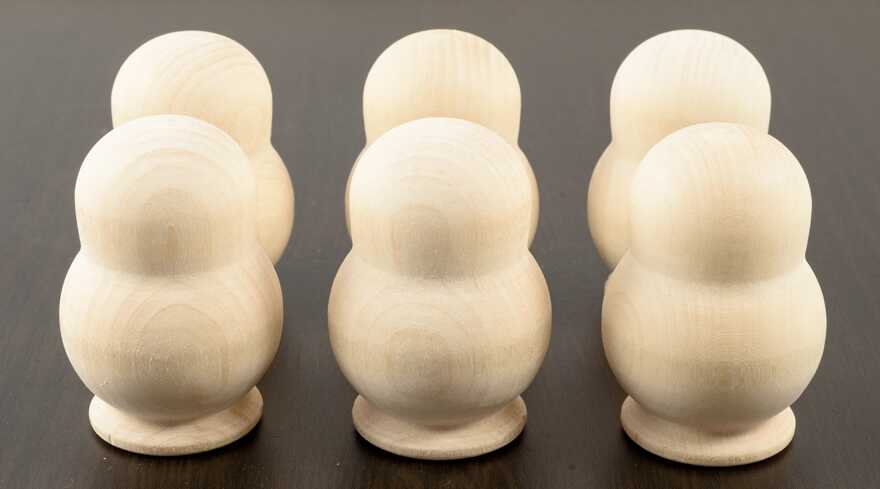 Матрешки большие. (Для росписи, игр, счета, 6 штук), арт. РДИ609, производитель АНДАНТЕ, ISBN 466-5-27282-425-7, № 1