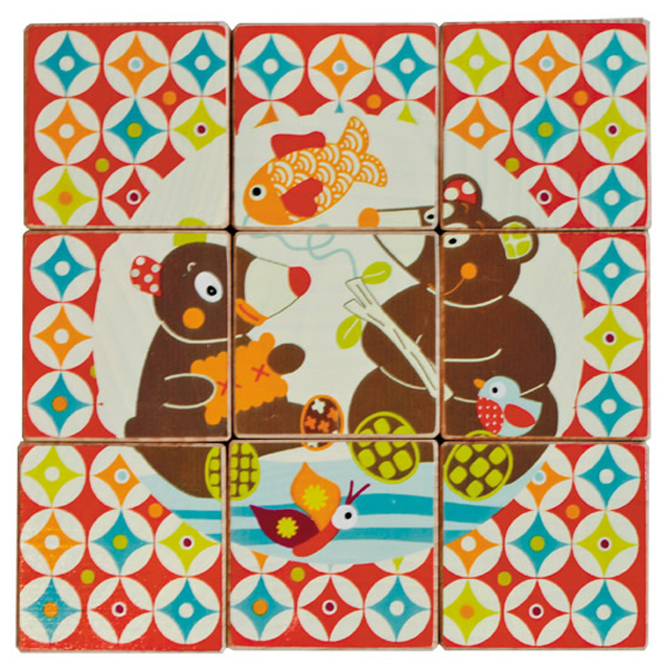 Ebulobo Кубики &quot;Мишка&quot;, арт. 03EB0010, производитель АльДенте, ISBN 376-0-17287-073-9, № 3