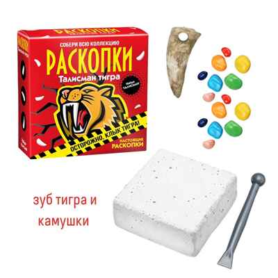 Набор для проведения раскопок Талисман тигра, арт. dig-81, производитель BUMBARAM (БУМБАРАМ), ISBN 462-0-03915-972-0№ 1