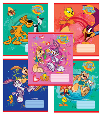 Тетрадь Looney tunes в линейку 18 листов, арт.18тлА5/LT, производитель СервисТорг, ISBN 469-0-44300-808-2, № 1