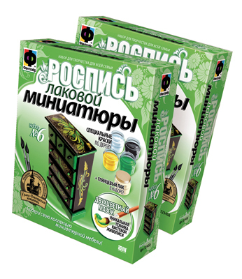 Лаковая миниатюра 6 Комод высокий (708006), производитель Фантазёр, ISBN 465-0-05790-049-3, № 1