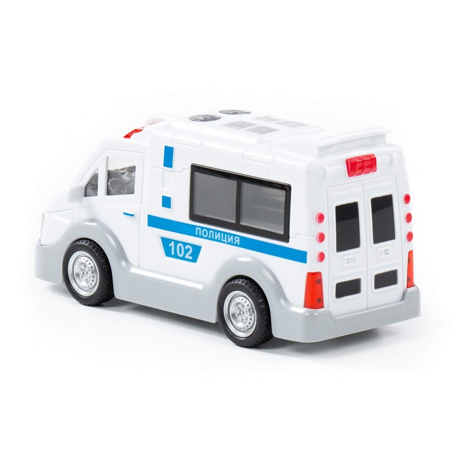 Полиция, автомобиль инерционный (со светом и звуком), арт. 79664, производитель Полесье, ISBN 481-0-34407-966-4, № 9