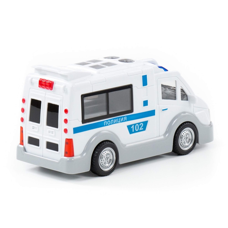 Полиция, автомобиль инерционный (со светом и звуком), арт. 79664, производитель Полесье, ISBN 481-0-34407-966-4, № 10