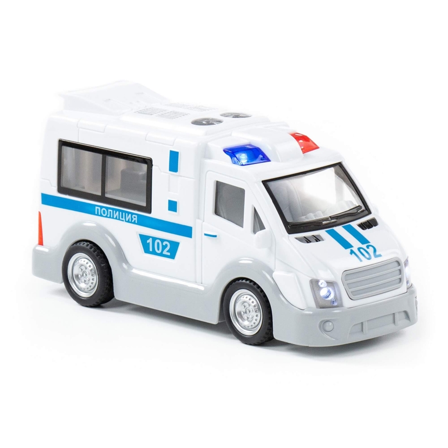 Полиция, автомобиль инерционный (со светом и звуком), арт. 79664, производитель Полесье, ISBN 481-0-34407-966-4, № 11