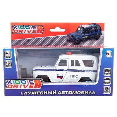 Автомобиль KiddieDrive, белый, инерционный механизм, свет/звук, арт. 1901009_1, производитель KiddieDrive, ISBN 460-7-80753-590-0, № 1