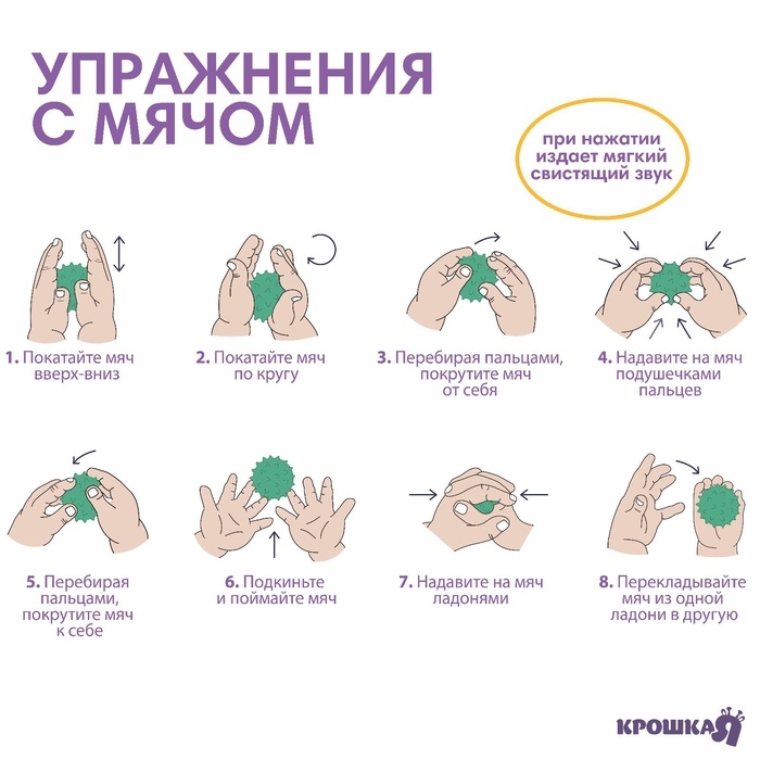 Набор развивающих тактильных мячиков В мешочке, с пищалкой, 6 шт., арт. 6991057, производитель Sima-land (Сима-Ленд), ISBN 290-0-06991-057-0, № 3