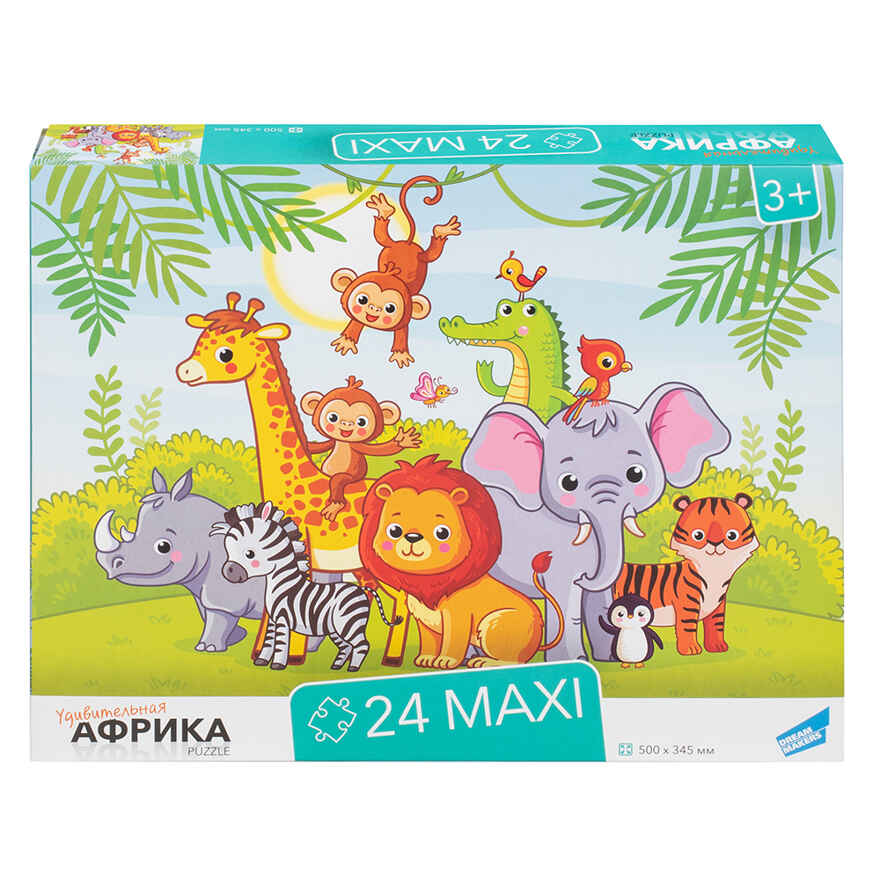 Пазл &quot;Африка&quot;, MAXI, 24 элемента , арт. RI2401, производитель Dream Makers (Дрим Мейкерс), ISBN 481-4-71800-201-2, № 1