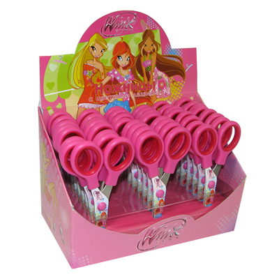 Этикетка Ножницы детские SAF0155/W 130мм с цветными лезвиями, диспл. TM Winx (24/192), производитель СервисТорг, ISBN 200-0-15650-018-6, № 1