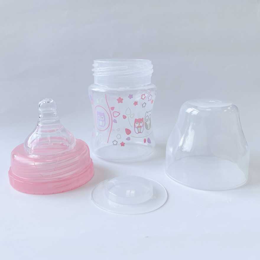 Бутылочка антиколиковая c широким горлышком 120мл. (розовый), арт.402/02, производитель Babyono, ISBN 590-1-43541-101-8, № 8