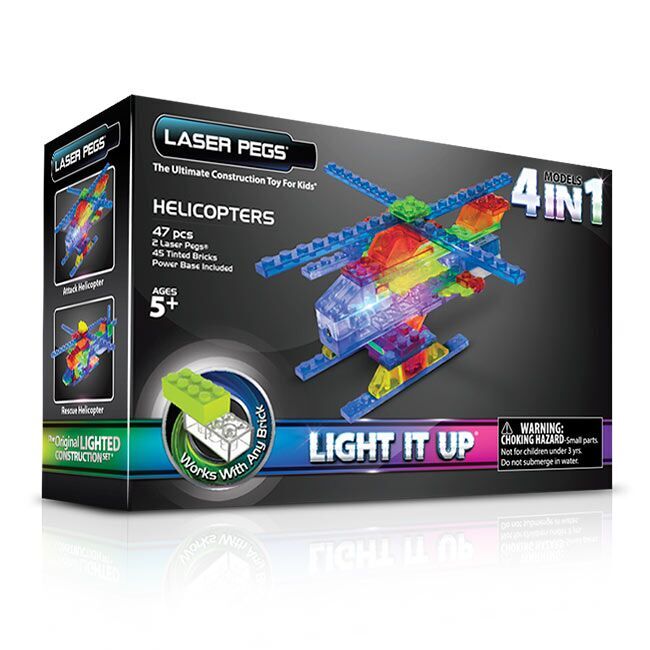 Laser Pegs Набор 4 в 1. Вертолеты, арт. MPS 400B, производитель Laser Pegs (Лазер Пегс), ISBN 81-0-69002-117-5, № 1
