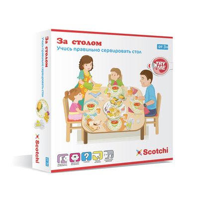 Игра настольная развивающая Scotchi &quot;За столом&quot;, арт.20034, производитель Scotchi, ISBN 729-0-01125-975-4, № 1