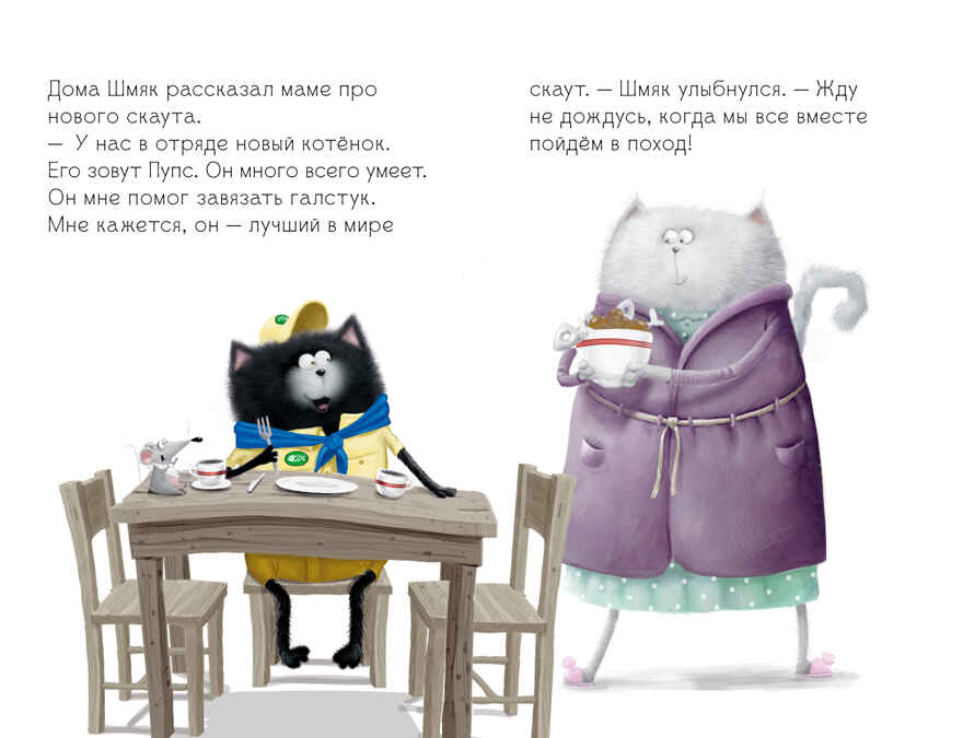 Котенок Шмяк. Котенок Шмяк - маленький скаут (нов) /Скоттон Р., производитель Клевер (Clever) , ISBN 978-5-00211-534-1, № 3