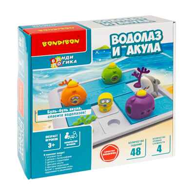 Игра настольная логическая Водолаз и акула, арт. ВВ6611, производитель Bondibon (Бондибон), ISBN 466-0-12005-429-9№ 1