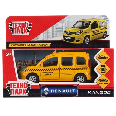 Машина металлическая Технопарк RENAULT KANGOO Такси, арт. 4690590156704, производитель Симбат, ISBN 469-0-59015-670-4 № 1