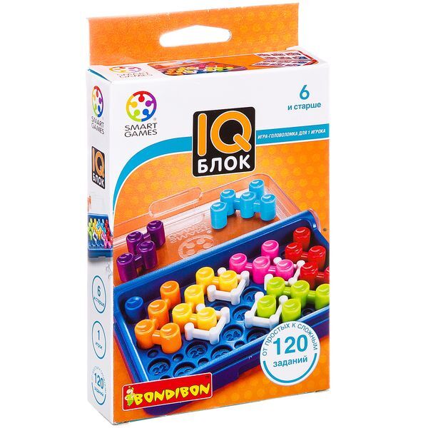 Логическая игра Bondibon IQ-Блок, арт. ВВ1354, производитель Bondibon (Бондибон), ISBN 489-5-13601-258-6, № 1