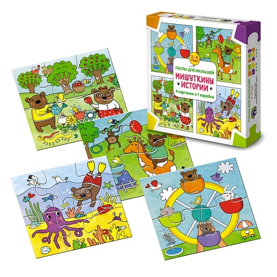 Пазл "Мишуткины истории", производитель Маленький Гений-Пресс , ISBN 460-7-05409-152-5, № 1