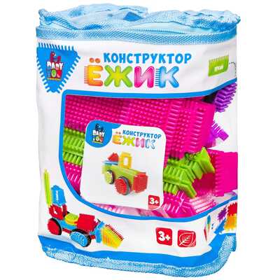 Конструктор пластмассовый Ёжик Bondibon, машина, 49 деталей., арт. ВВ2579, производитель Bondibon (Бондибон), ISBN 489-5-13602-477-0№ 1