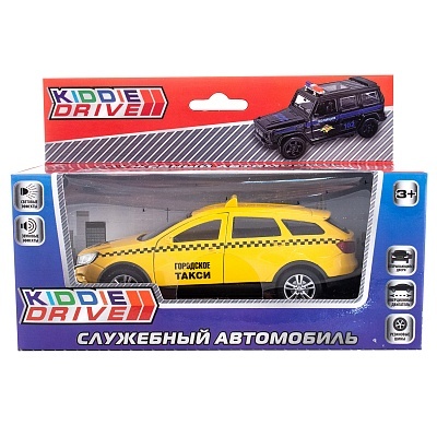 Автомобиль KiddieDrive, желтый, инерционный механизм, свет/звук, арт. 1901010_4, производитель KiddieDrive, ISBN 460-7-80753-588-7, № 1