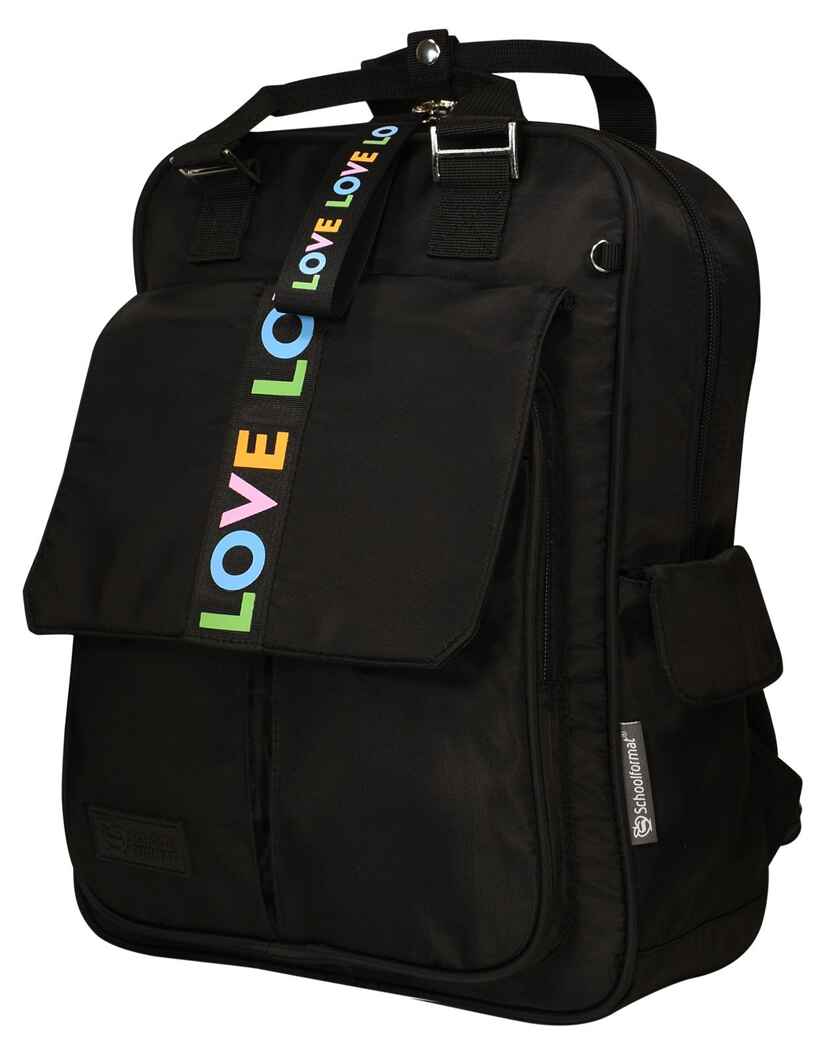 Рюкзак-сумка Любовь 15 л. черн. 38х29х14 мягкий 1 отд. молния для девочек, арт. РЮКСМ-ЛБ, производитель ФАРМ, ISBN 460-2-72317-707-4, № 1