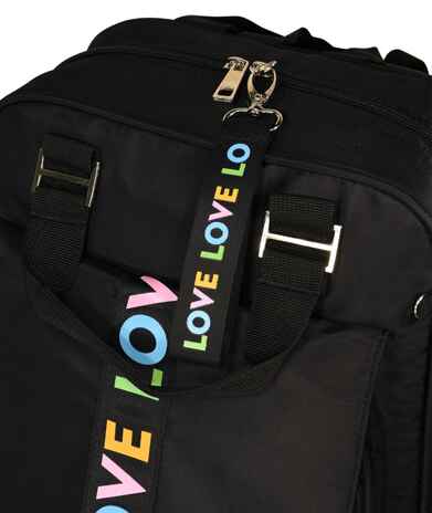 Рюкзак-сумка Любовь 15 л. черн. 38х29х14 мягкий 1 отд. молния для девочек, арт. РЮКСМ-ЛБ, производитель ФАРМ, ISBN 460-2-72317-707-4№ 2