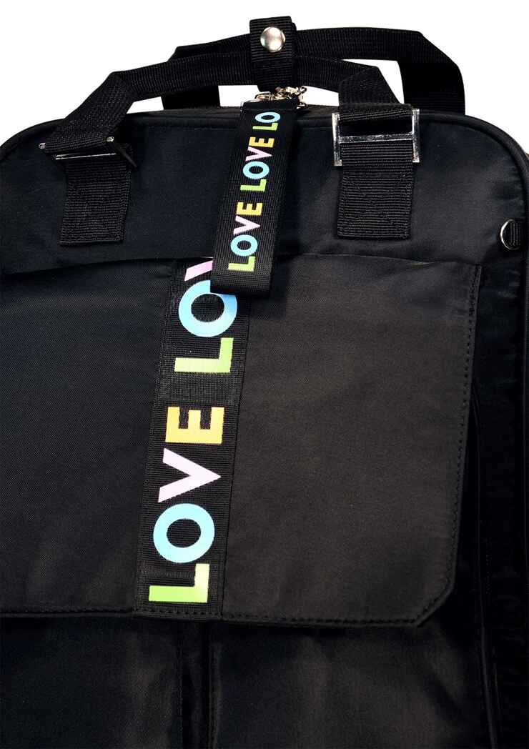 Рюкзак-сумка Любовь 15 л. черн. 38х29х14 мягкий 1 отд. молния для девочек, арт. РЮКСМ-ЛБ, производитель ФАРМ, ISBN 460-2-72317-707-4, № 5