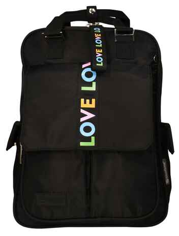 Рюкзак-сумка Любовь 15 л. черн. 38х29х14 мягкий 1 отд. молния для девочек, арт. РЮКСМ-ЛБ, производитель ФАРМ, ISBN 460-2-72317-707-4№ 6