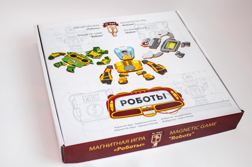 Mr. Bigzy Магнитная игра &quot;Роботы&quot;, производитель АльДенте, ISBN 460-2-00929-570-6, № 1
