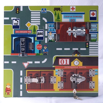 Busyboard. Замочки Экстренные службы арт.7821, производитель ТД БЭМБИ, ISBN 468-3-58253-074-3№ 1