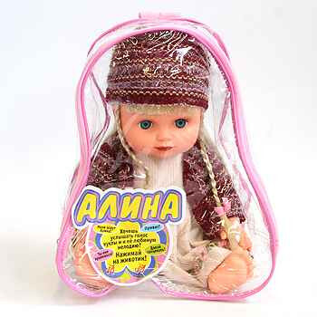 Кукла серии "Алина" муз.IC рус/укр. в рюкзачке 25 см. PLAY SMART арт. 5143, производитель Play Smart (Плэй Смарт), ISBN 460-2-01008-450-4, № 2