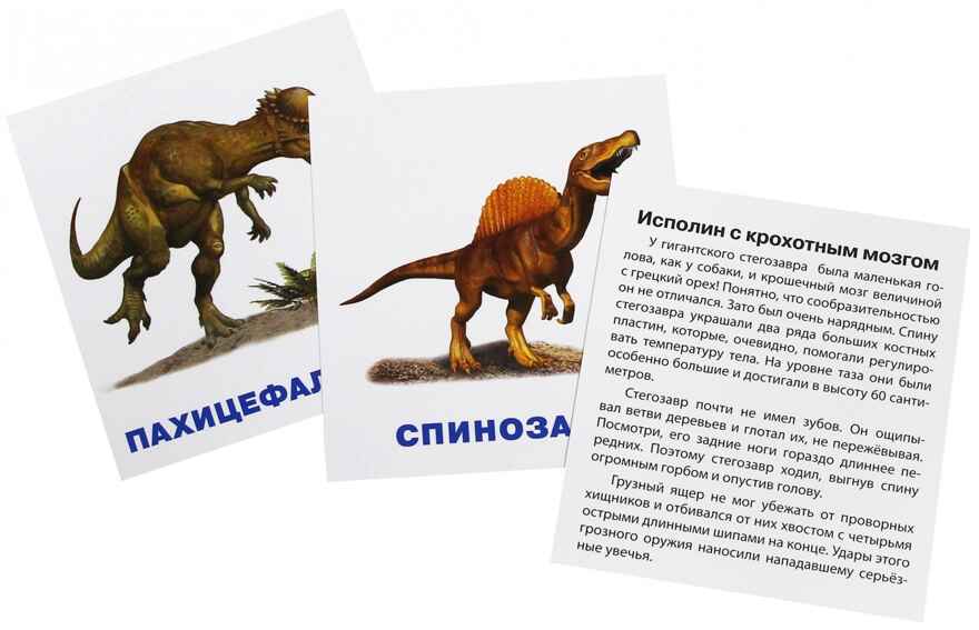 Умный малыш. Динозавры. Набор карточек для детей. IQ малыш, производитель Айрис-пресс , ISBN 978-5-81126-512-1, № 2