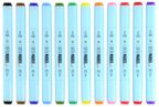 Набор маркеров для скетчинга Lorex base color simple скошенный/пулевидный 12 шт., арт. LXSMBC12-SP, производитель ФАРМ, ISBN 460-2-72314-669-8, № 1
