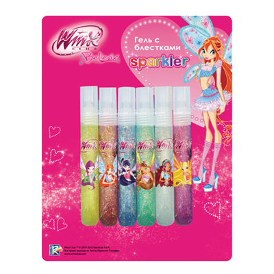 Гель с блёст. SGG-10.5B-6/W 10г 6цв блист. Sparkler TM Winx (12/144), производитель СервисТорг, ISBN 880-9-02054-387-8, № 1