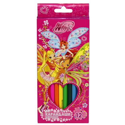 Карандаши 6600B12/WB 12цв. карт/уп &lt;9K&gt; TM Winx (12/240), производитель СервисТорг, ISBN 693-9-18440-167-6, № 1