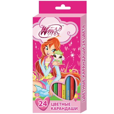 Карандаши 6600B24/WP 24цв. карт/уп &lt;16K&gt; TM Winx (6/120), производитель СервисТорг, ISBN 693-9-18440-184-3, № 1